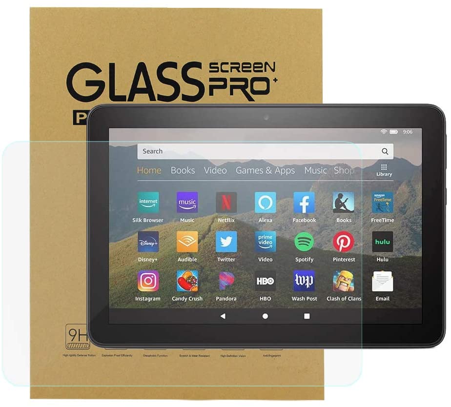 Amazon - Kindle Fire HD 8.0/8.0 PLUS 2020 - Tempered Glass [2 Pack]