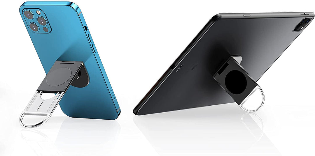 Universal Magnetic Kickstand with Loop Ring for Portrait and Landscape Mode