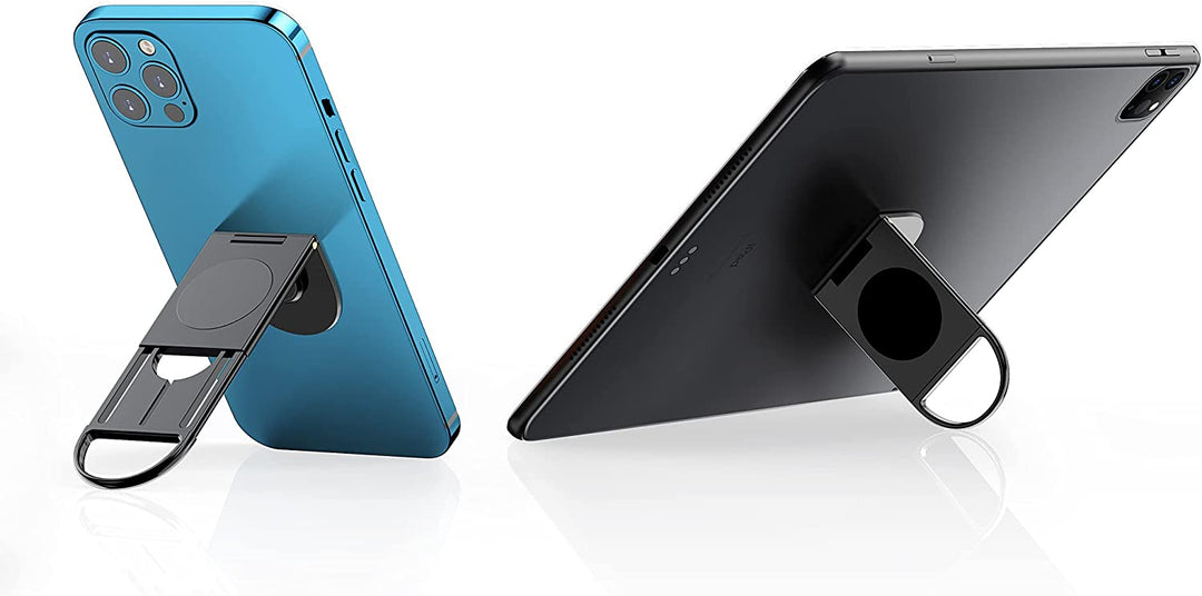 Universal Magnetic Kickstand with Loop Ring for Portrait and Landscape Mode