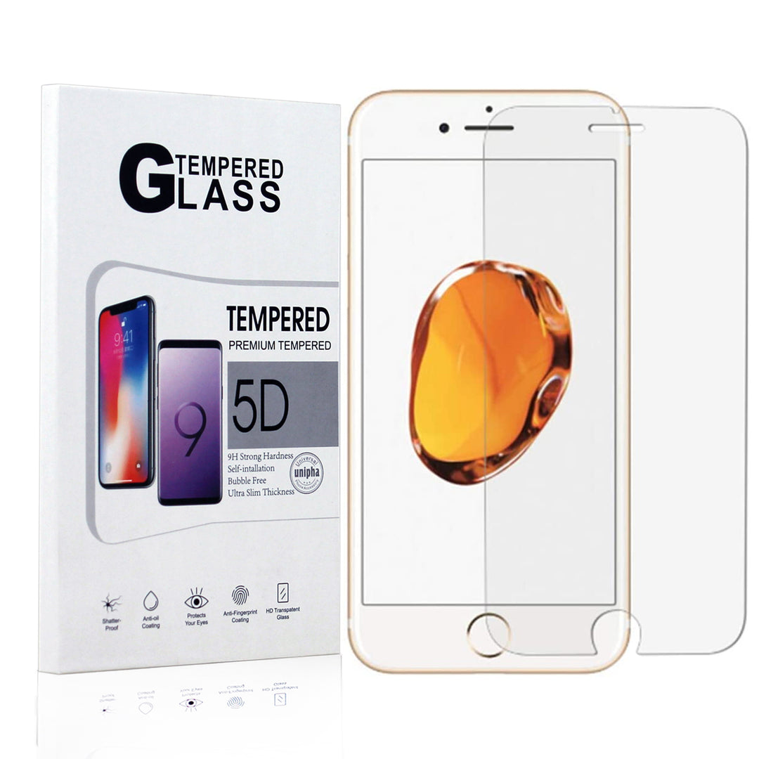 A transparent, tempered glass, screen protector. Made for the Apple iPhone 6 plus and 6s plus.