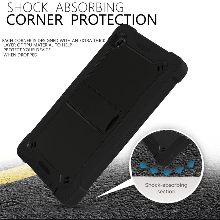 Samsung Galaxy Tab A7 Lite 8.7 Case Thick drop proof silicone bumper #color_black-black