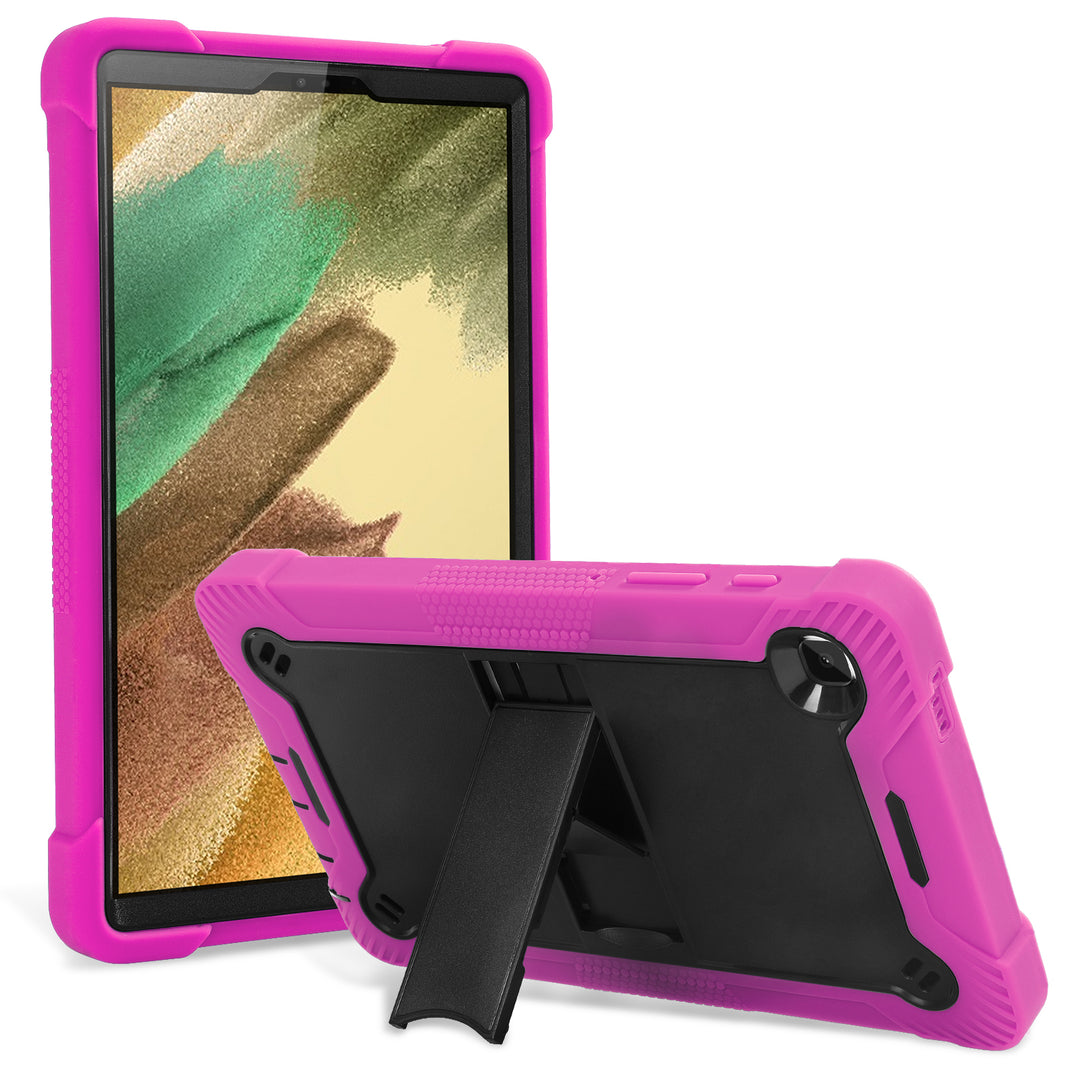 Samsung Galaxy Tab A7 Lite 8.7 Case Pop out hands free kickstand #color_black-hot-pink