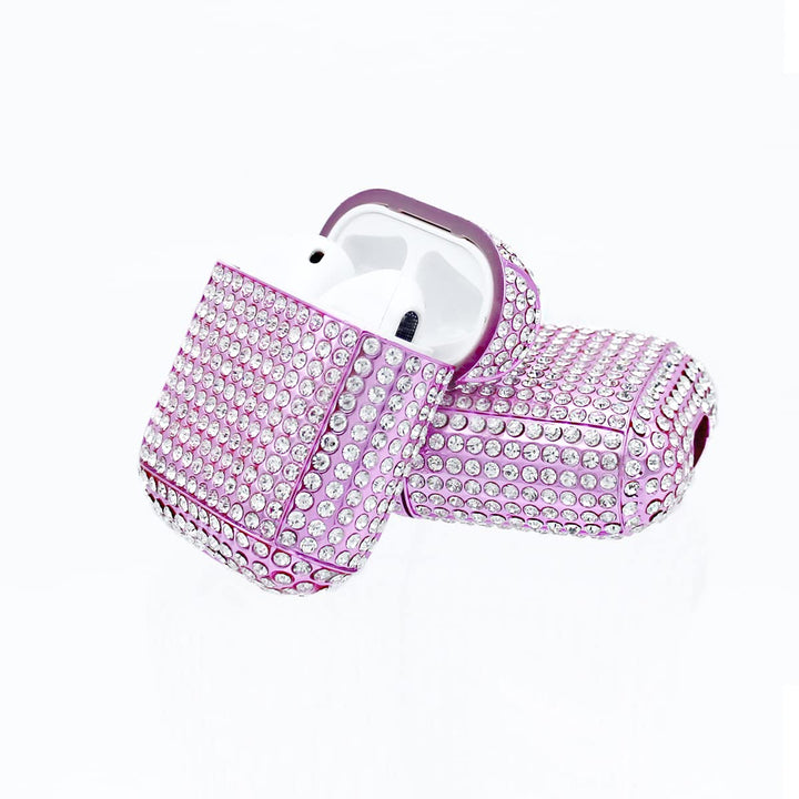 Apple - Wireless / Lightning Charging Cover for AirPod 1st and 2nd Gen - Diamond - Metallic Pink