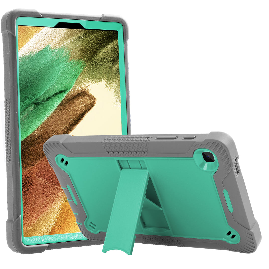 Samsung Galaxy Tab A7 Lite 8.7 Case Pop out hands free kickstand #color_lime-green-dark-blue