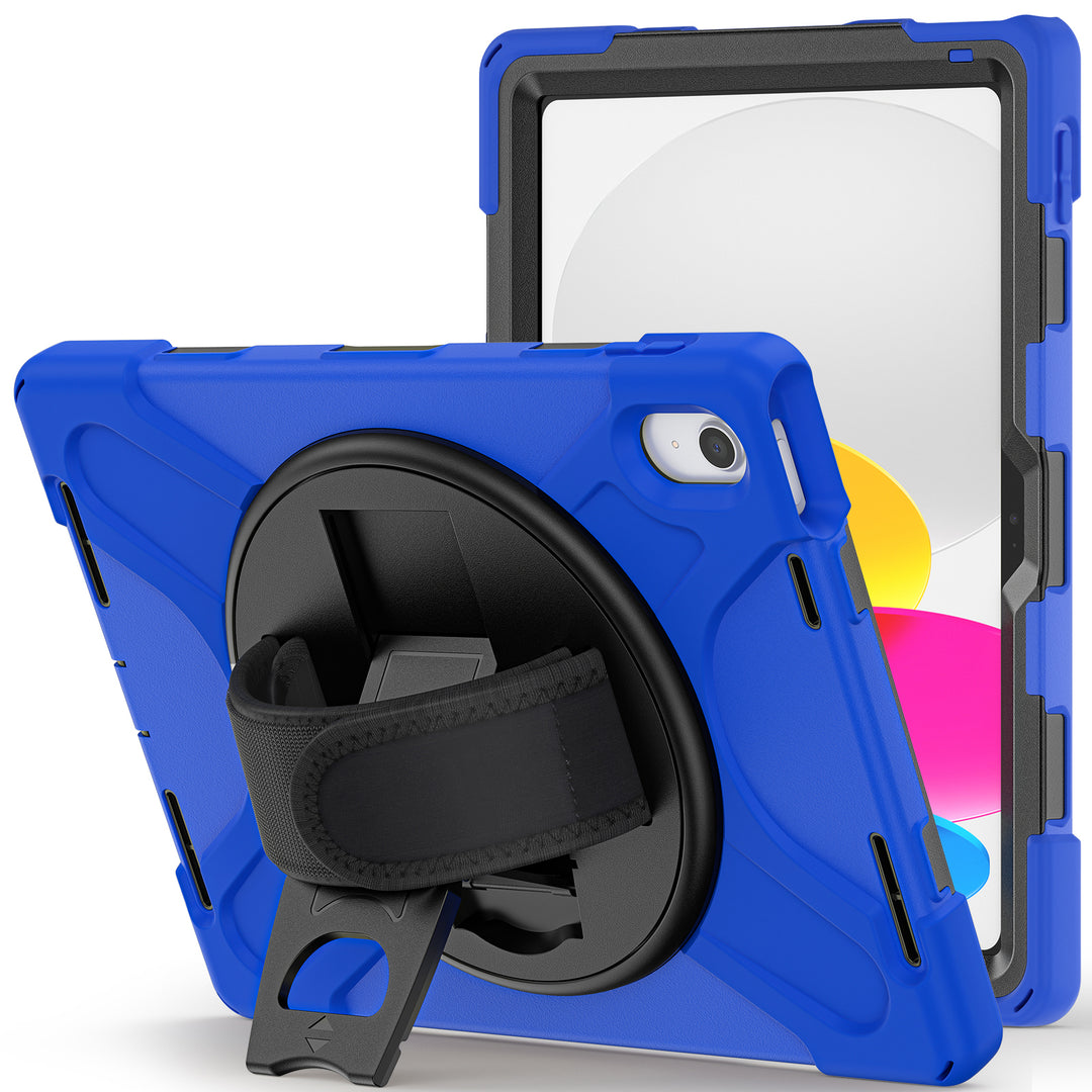 Apple iPad 10th Generation Case 360 rotating pop out kick stand #color_dark-blue
