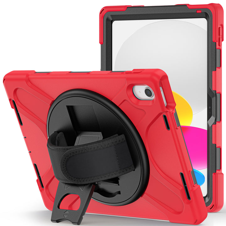 Apple iPad 10th Generation Case 360 rotating pop out kick stand #color_red