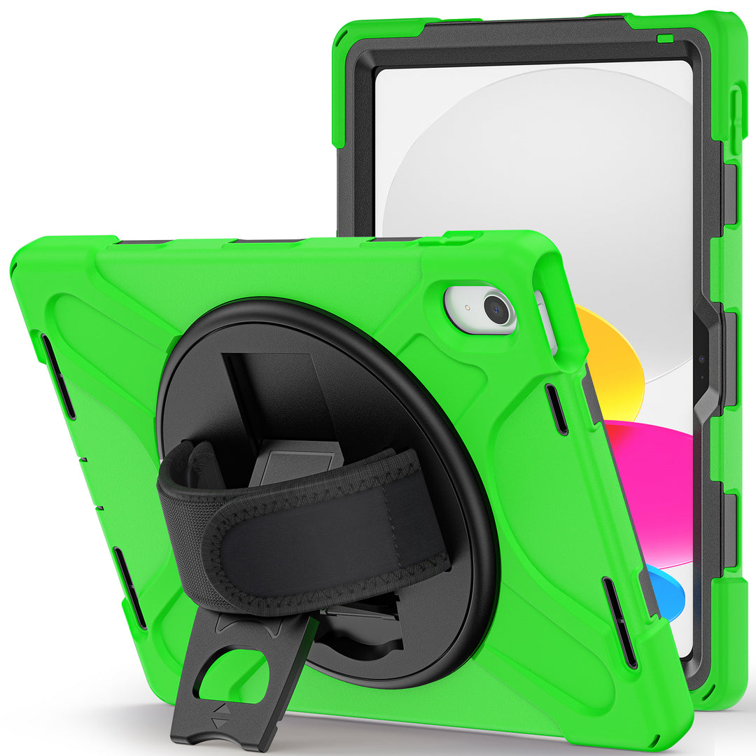 Apple iPad 10th Generation Case 360 rotating pop out kick stand #color_green