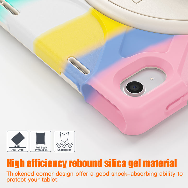 Apple iPad 10th Generation Case detachable shoulder head rest strap #color_pastel-rainbow