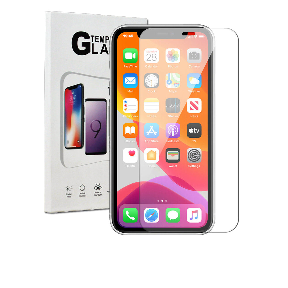 A transparent, tempered glass, screen protector, for the iPhone. The glass is precision cut to fit the iPhone 12 Mini.  