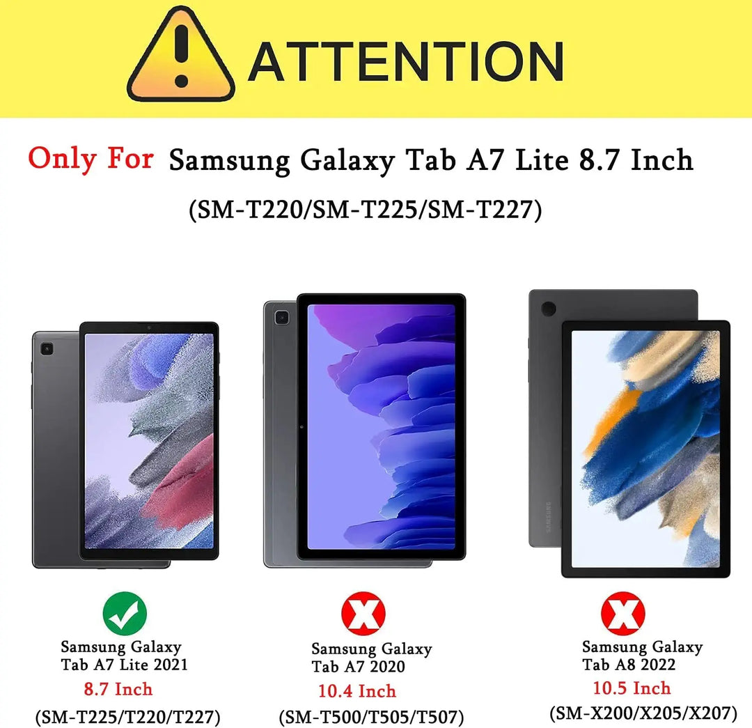 Samsung Galaxy Tab A7 Lite 8.7 T220 T225 T227 model ONLY #color_black-black